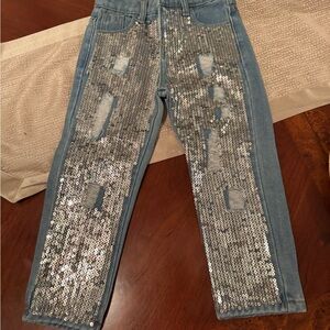 Sequin Embellished Jeans